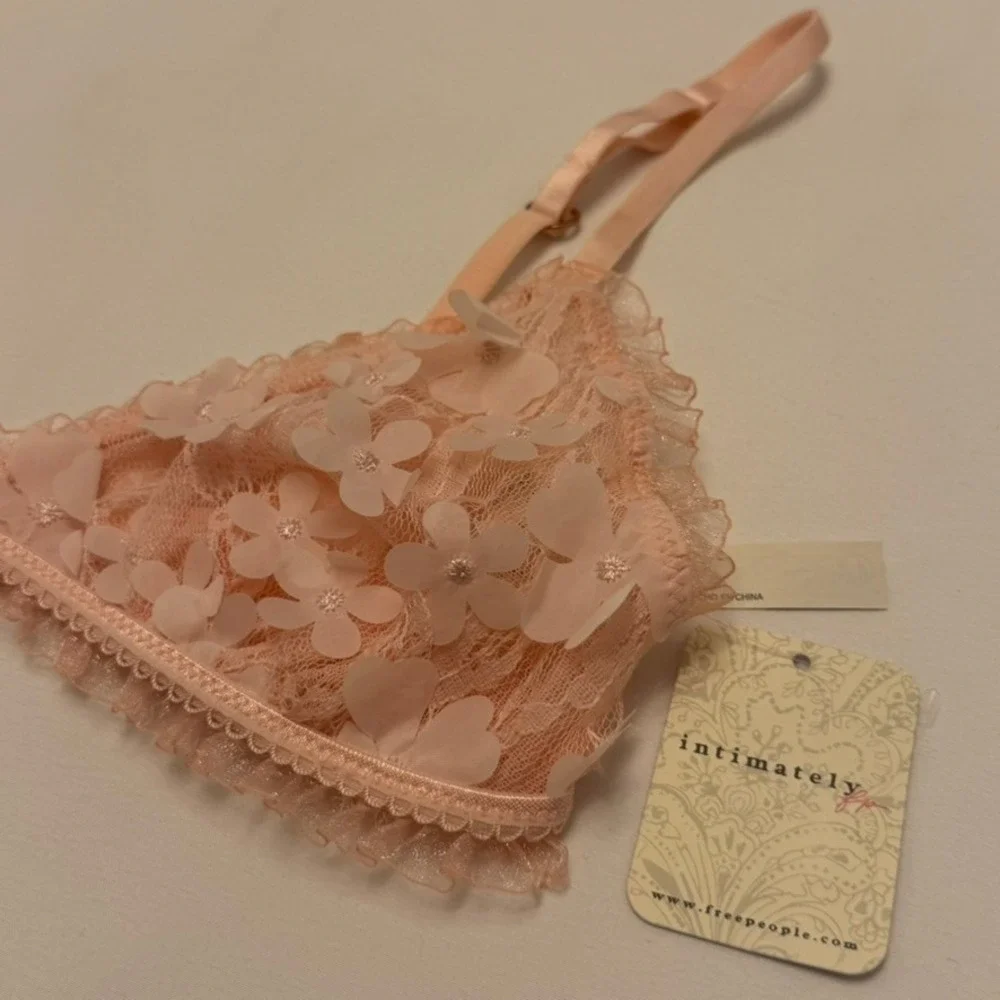 Intimately Free People Save The Date Bralette Flamingo Flamenco, Small, MSRP $38